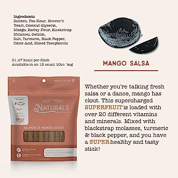 Dog Treat Naturals - Superfood Salmon Mango Sticks
