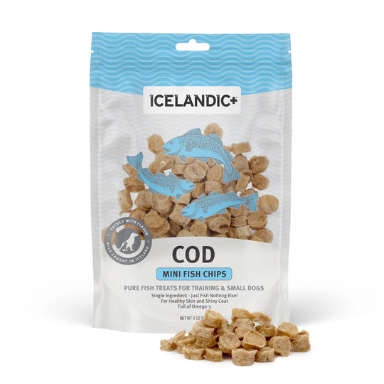 Icelandic+ - Cod Mini Fish Chip Treats For Training & Small Dogs