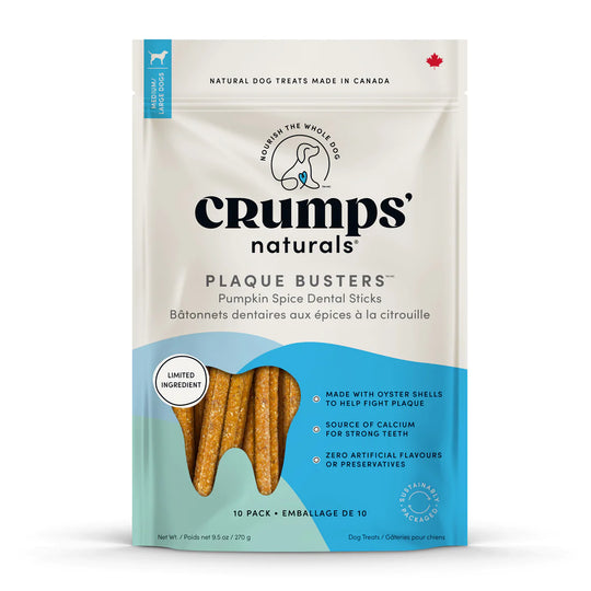Crumps' Naturals - Plaque Busters Pumpkin Spice Dental Sticks