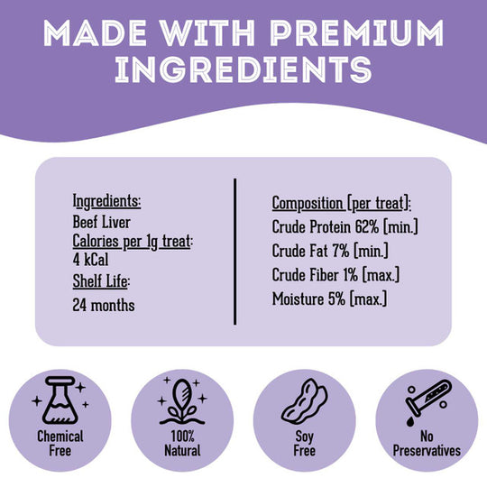 Pet Treatery - Iron Man - Premium Freeze Dried Beef Liver Treat