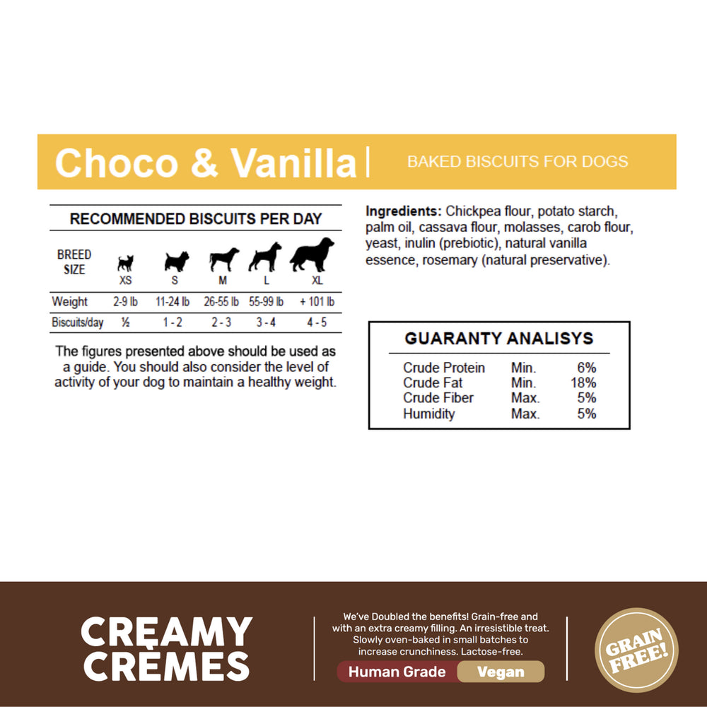 Pet Treatery - Indomitable Patagonia Grain Free Creamy Cremes Choco-Vanilla Dog Biscuits