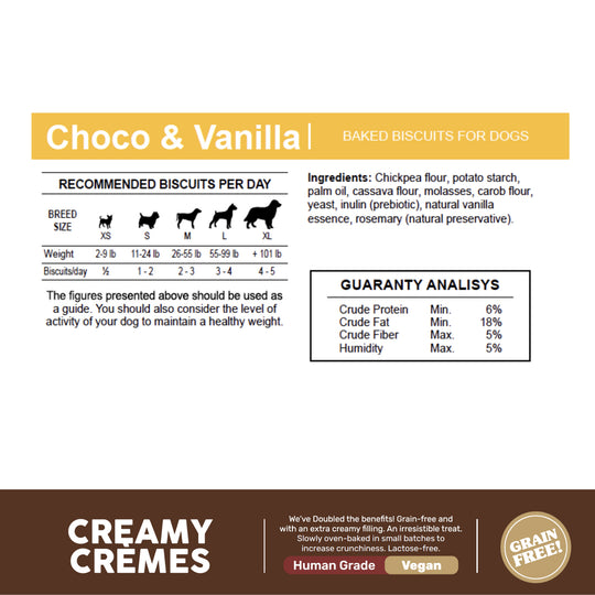 Pet Treatery - Indomitable Patagonia Grain Free Creamy Cremes Choco-Vanilla Dog Biscuits
