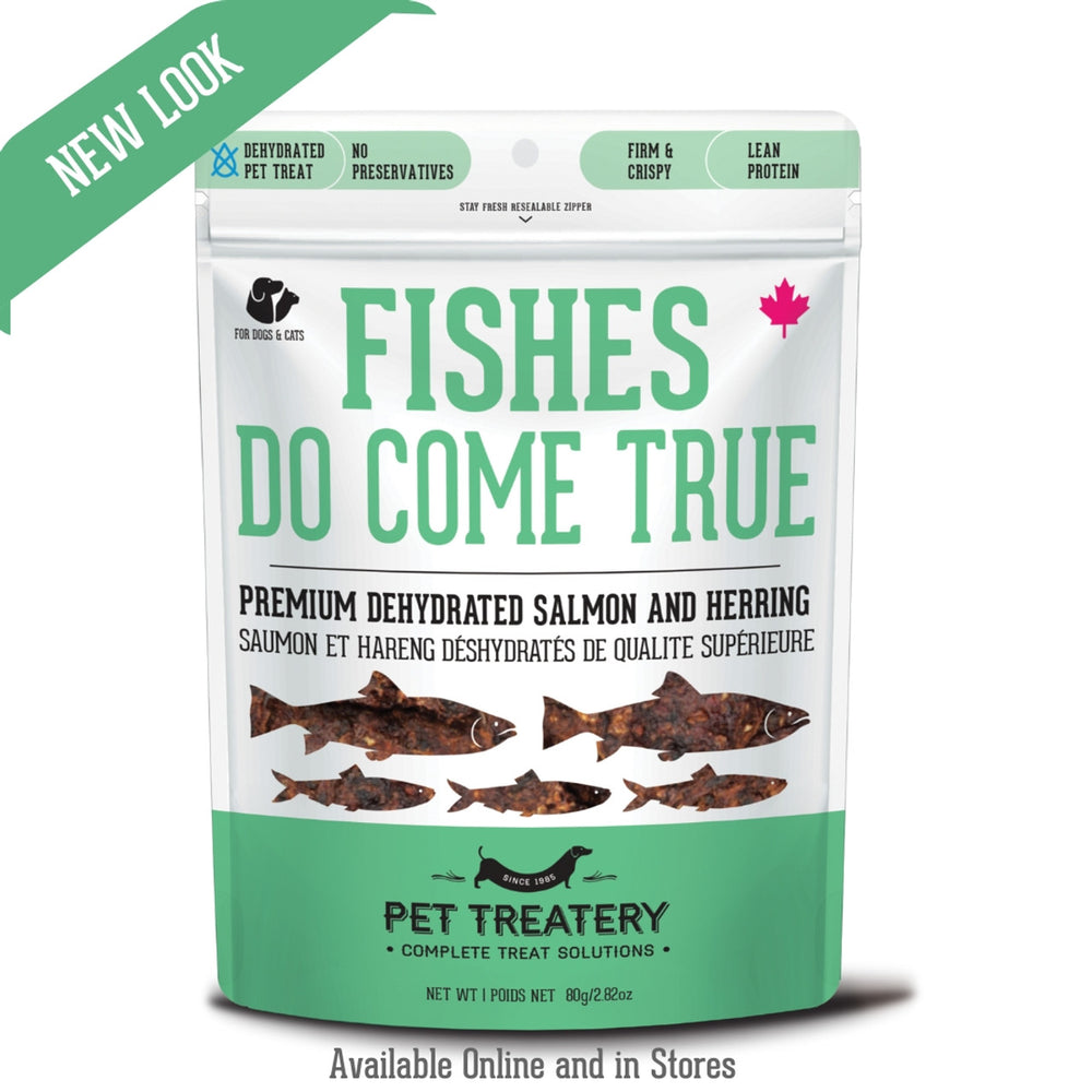 Pet Treatery - Fishes Do Come True- Premium Dehydrated Protein Wild Salmon & Herring Treat