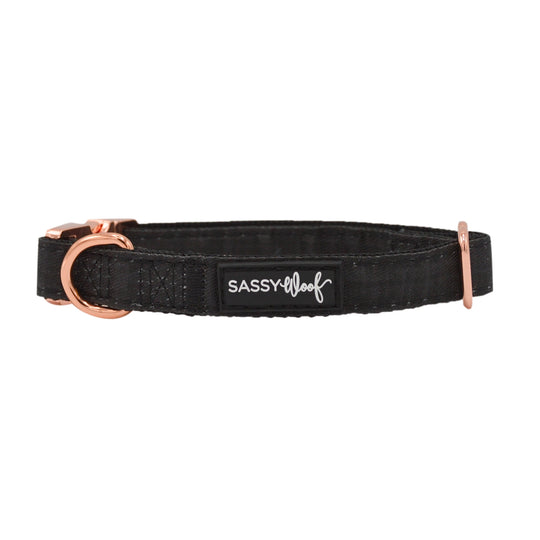 Sassy Woof - Baby got Black' Dog Collar