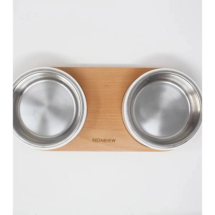 INSTACHEW - Puresteel Double Pet Bowl