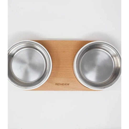 INSTACHEW - Puresteel Double Pet Bowl