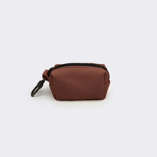 Leather Poop Bag Dispenser#color_brown