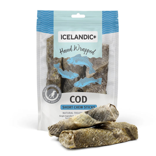 Icelandic+ - Hand Wrapped Cod Skin Dog Chew Sticks - 5"