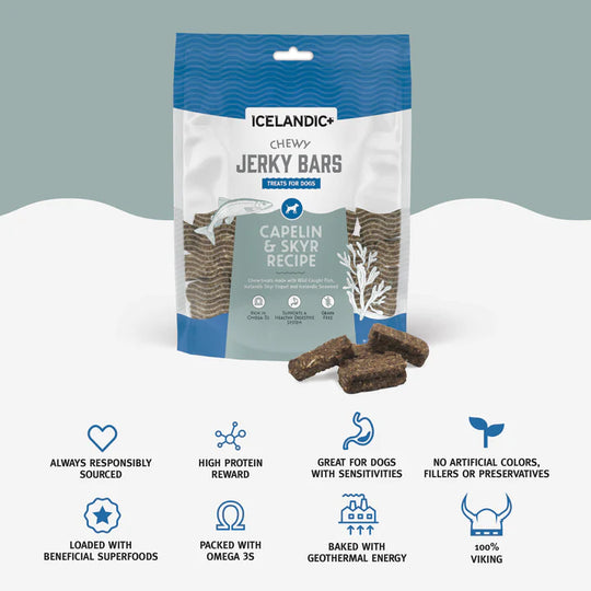 Icelandic+ - Capelin & Skyr Chewy Jerky Bars
