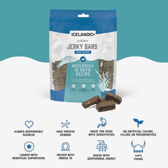 Icelandic+ - Wolffish & Skyr Chewy Jerky Bars