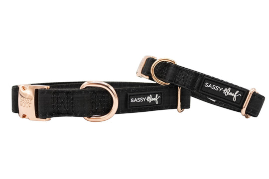 Sassy Woof - Baby got Black' Dog Collar
