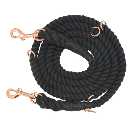 Sassy Woof - Dog Rope Leash - Noir