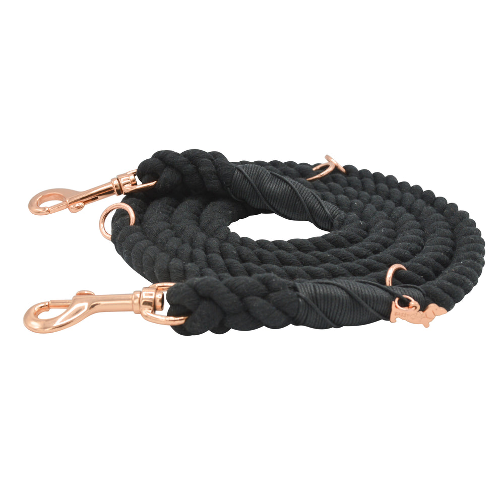 Sassy Woof - Dog Rope Leash - Noir