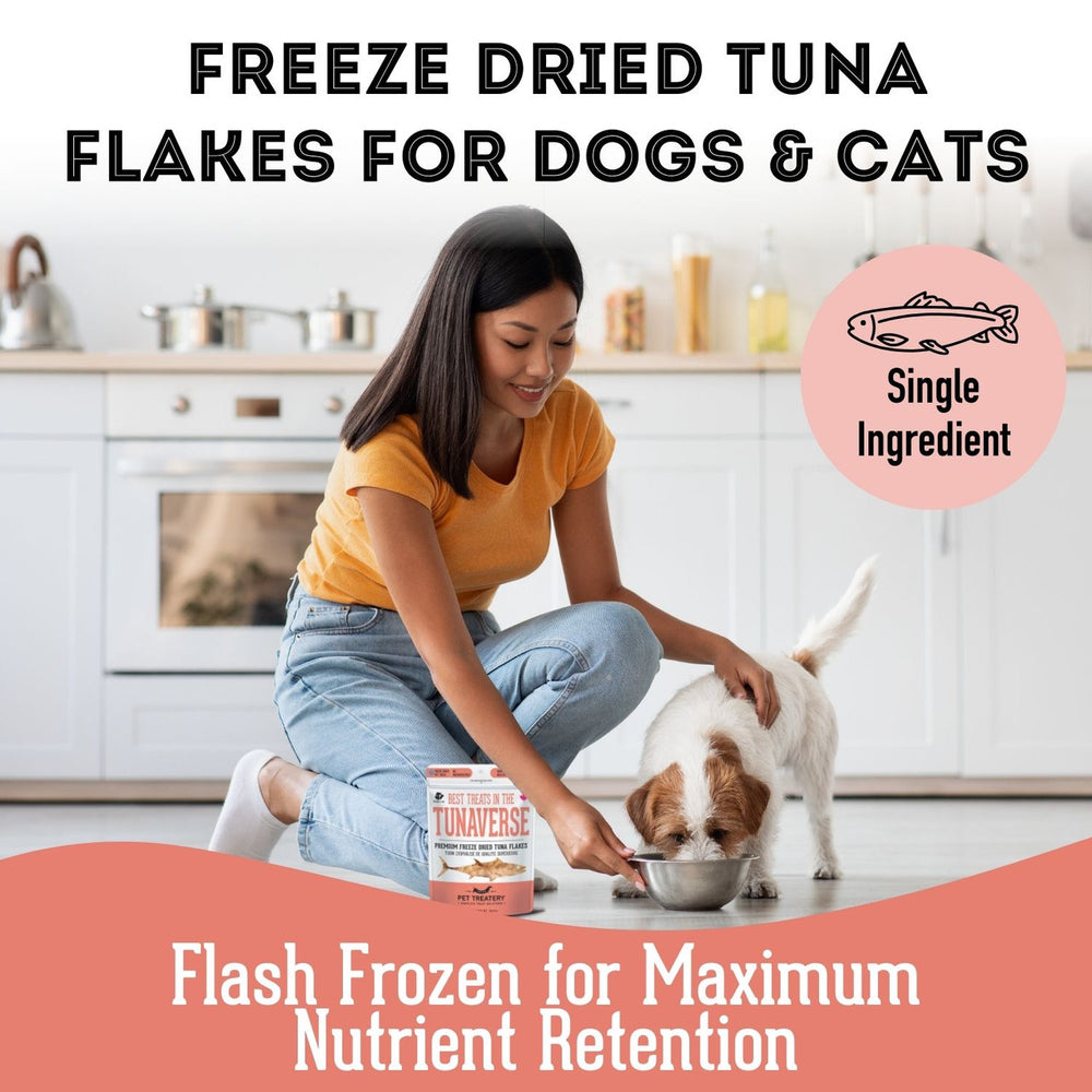 Pet Treatery - Best Treat in the Tunaverse - Premium Freeze Dried Tuna Flakes Treat