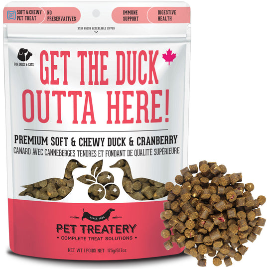 Pet Treatery - Get the Duck Outta Here- Premium Soft & Chewy Duck & Cranberry Treat